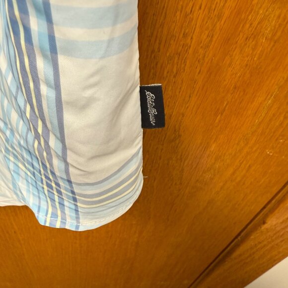 Eddie Bauer Short Sleeve Adventure Shirt Large Blue Plaid Quick Dry Lightweight - Picture 5 of 6